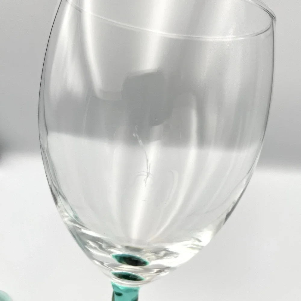 Vintage Cristal D'Arques Angelique Aqua Water Goblets Set of 4 France